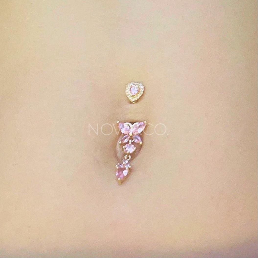Gold Butterfly Belly Ring