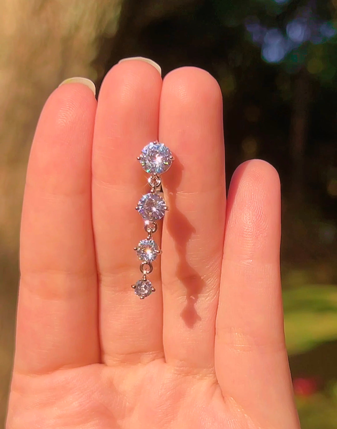 4 Tier Top Down Dangle Belly Ring