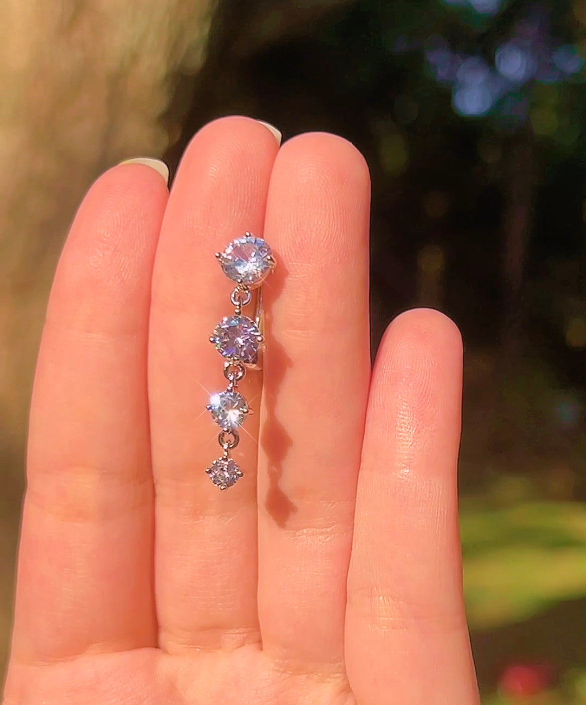 4 Tier Top Down Dangle Belly Ring