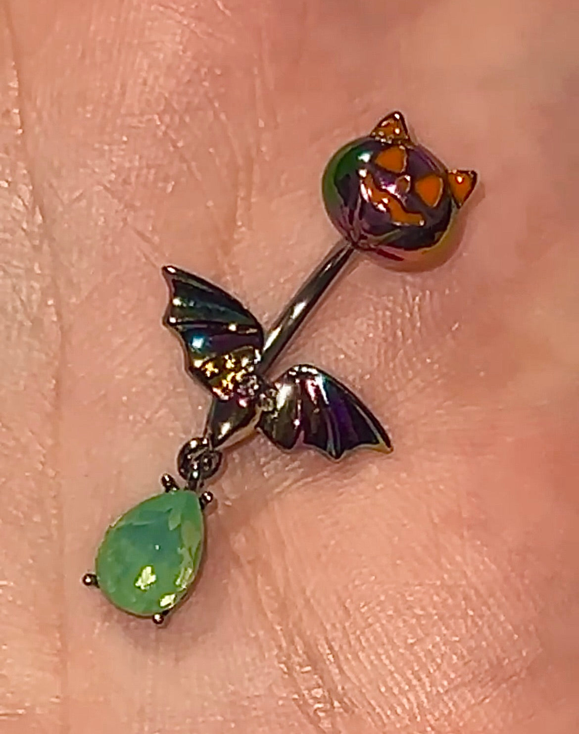 Spooky Bat Belly Rings