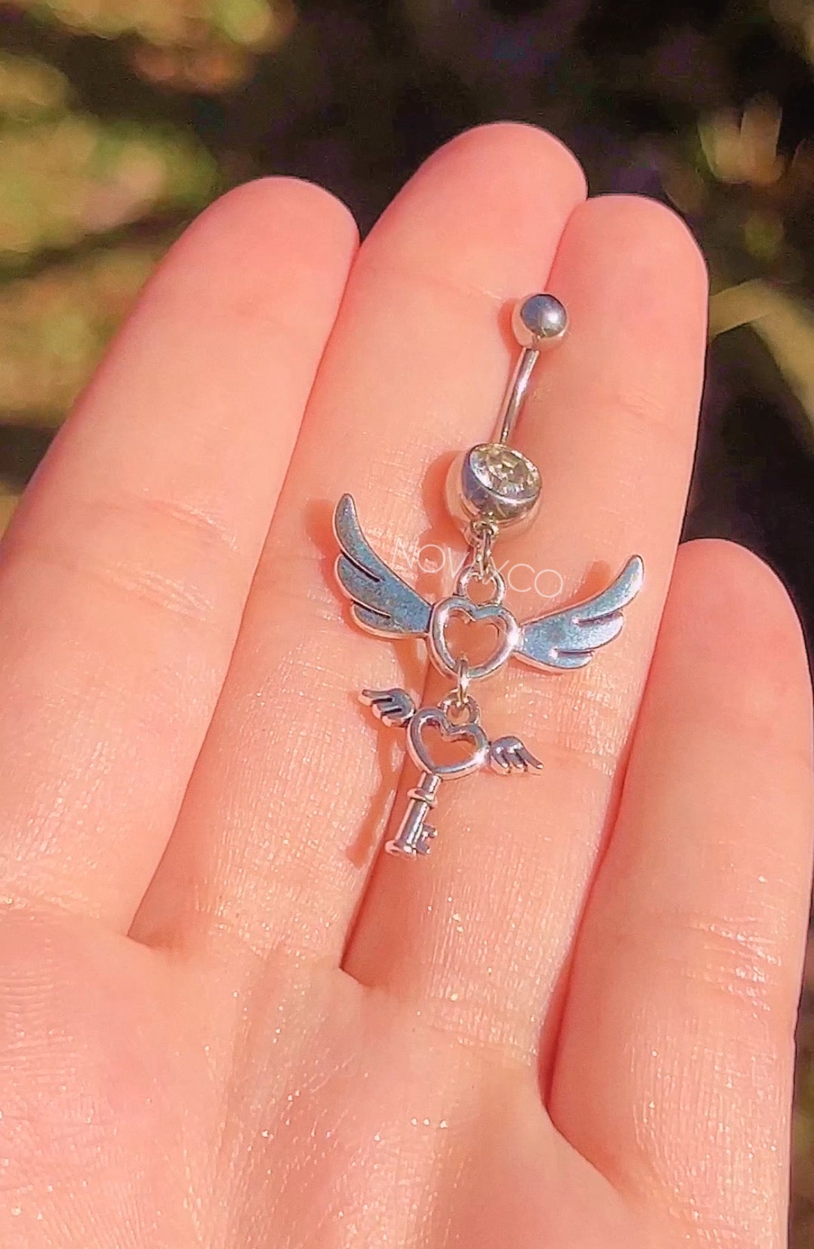 Angel Mismatched Dangle Belly Rings