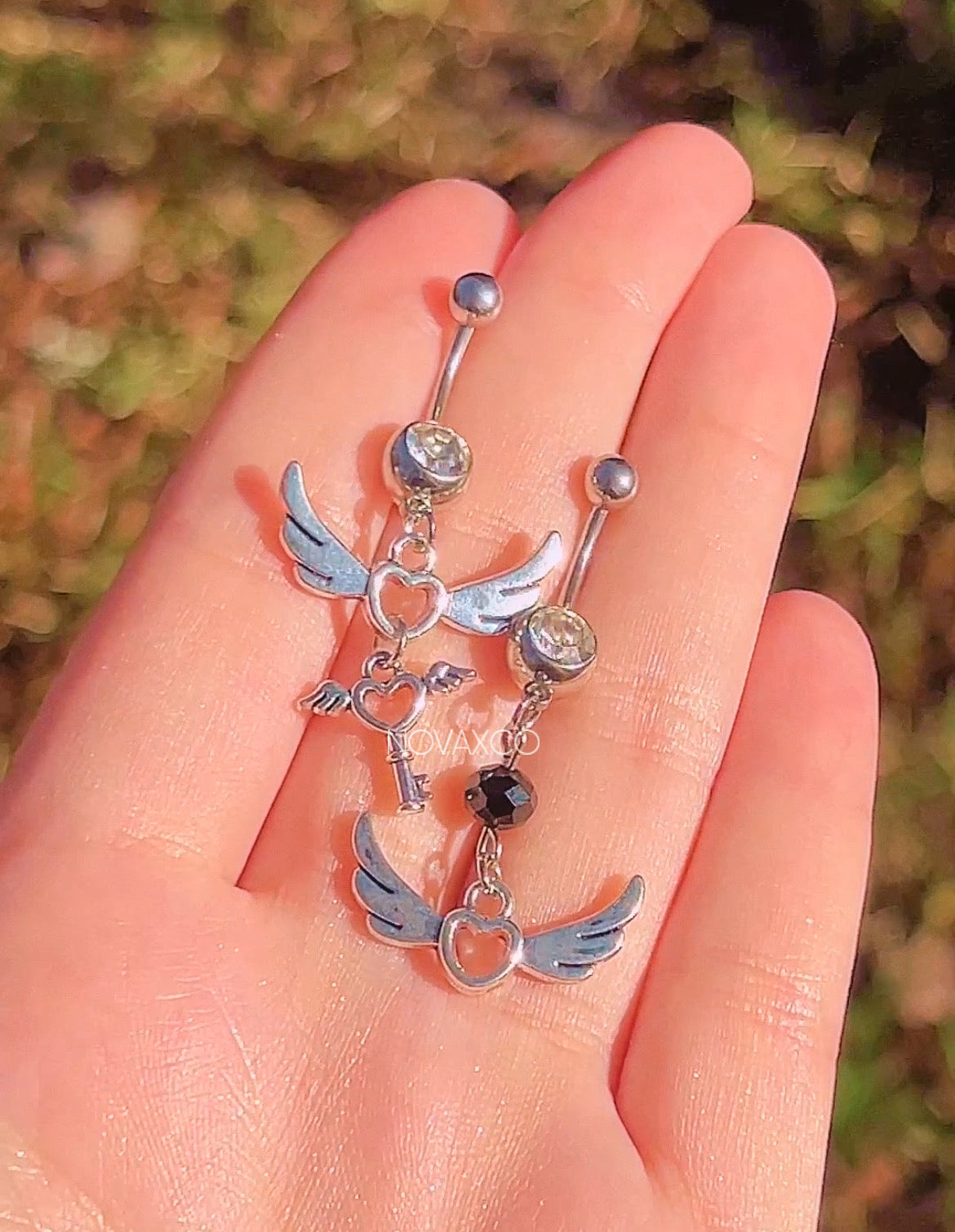 Angel Mismatched Dangle Belly Rings
