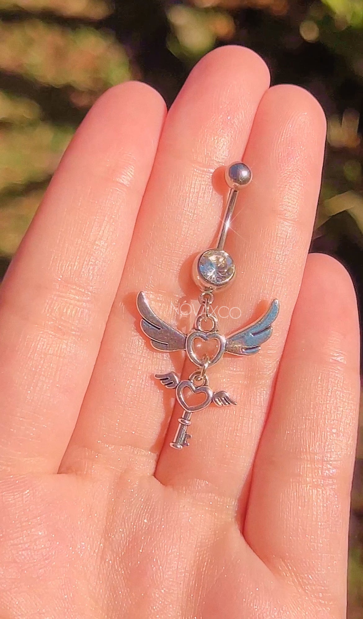 Angel Mismatched Dangle Belly Rings