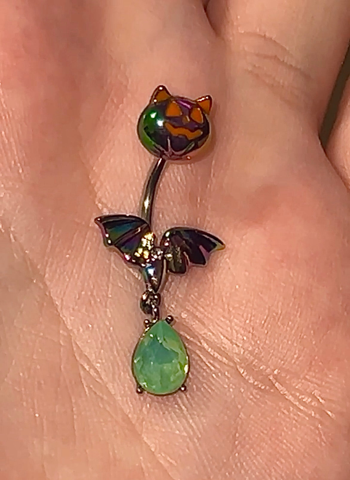 Spooky Bat Belly Rings
