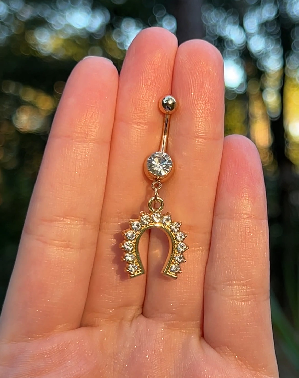 Lucky Horseshoe Belly Ring