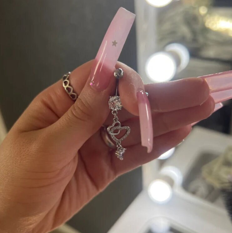 Double Heart Belly Ring