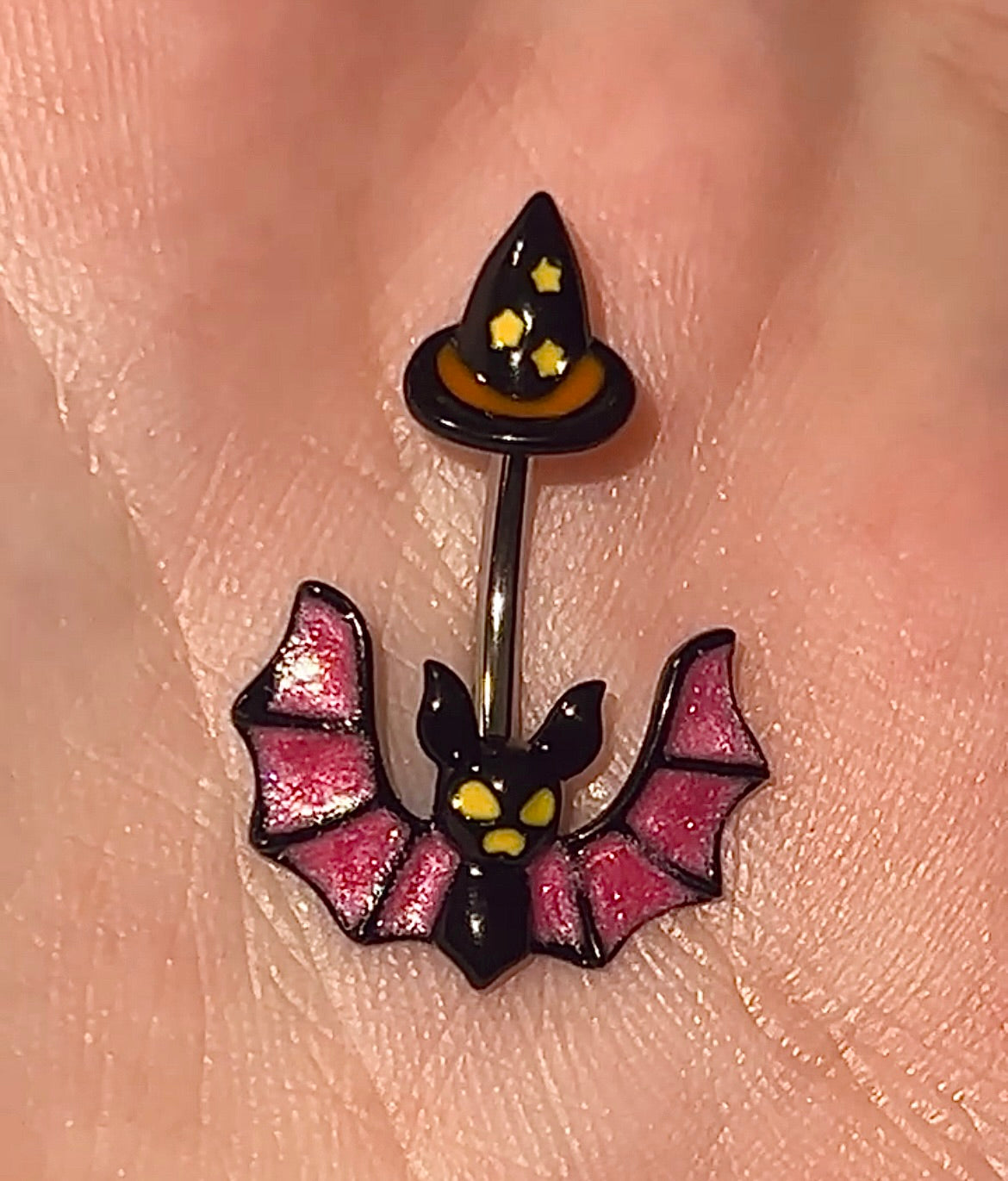 Spooky Bat Belly Rings