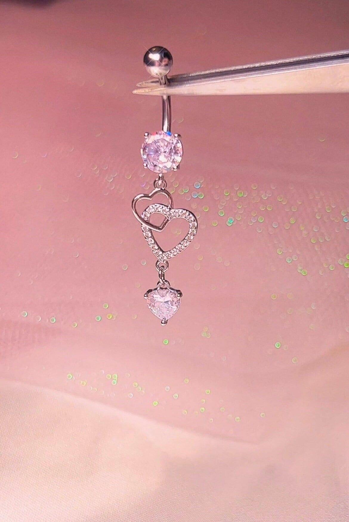 Double Heart Belly Ring