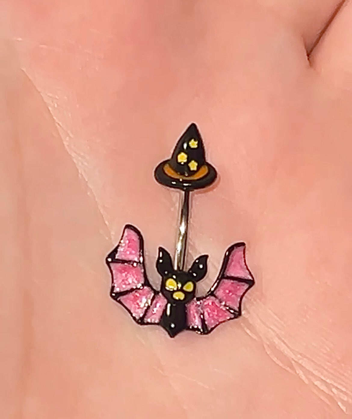 Spooky Bat Belly Rings