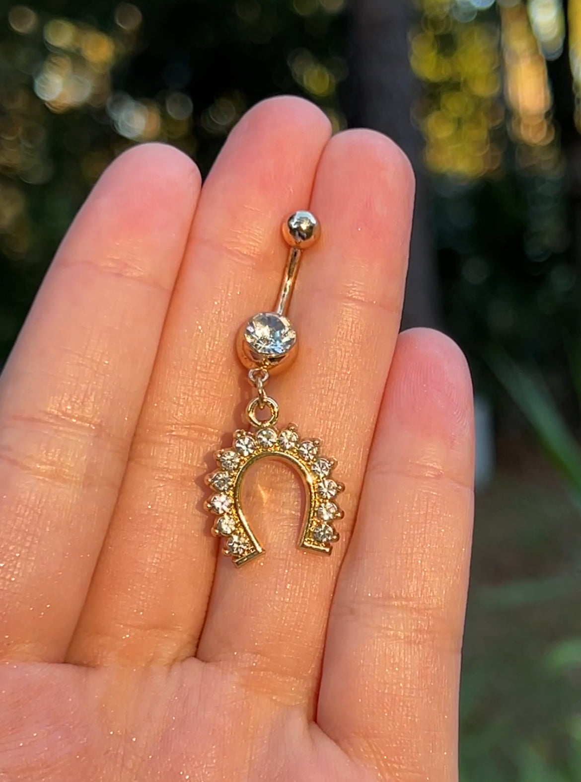 Lucky Horseshoe Belly Ring