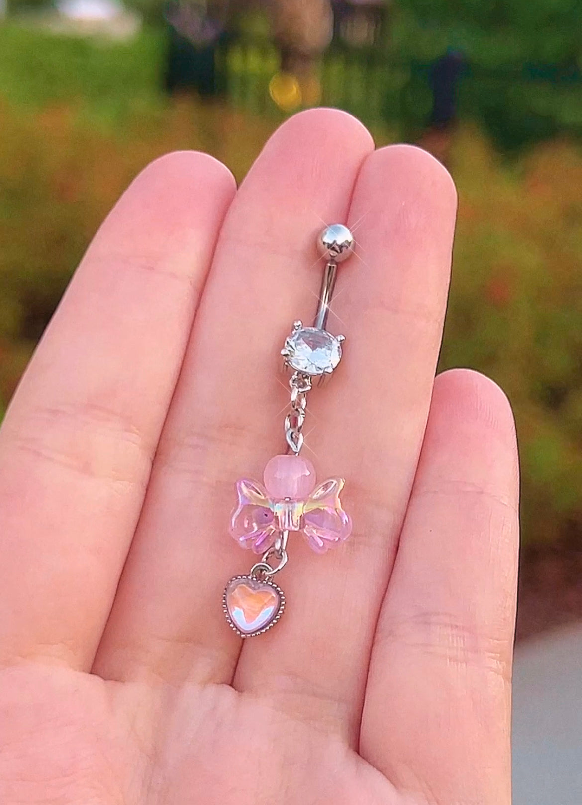 Coquette Charm Dangly Belly Ring