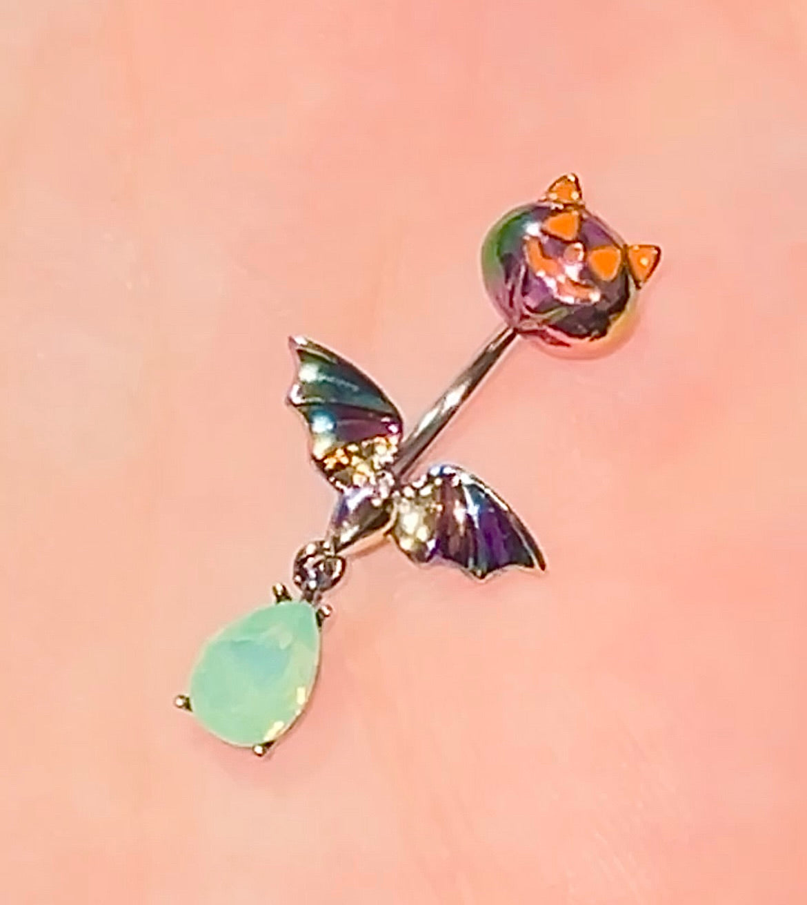 Spooky Bat Belly Rings