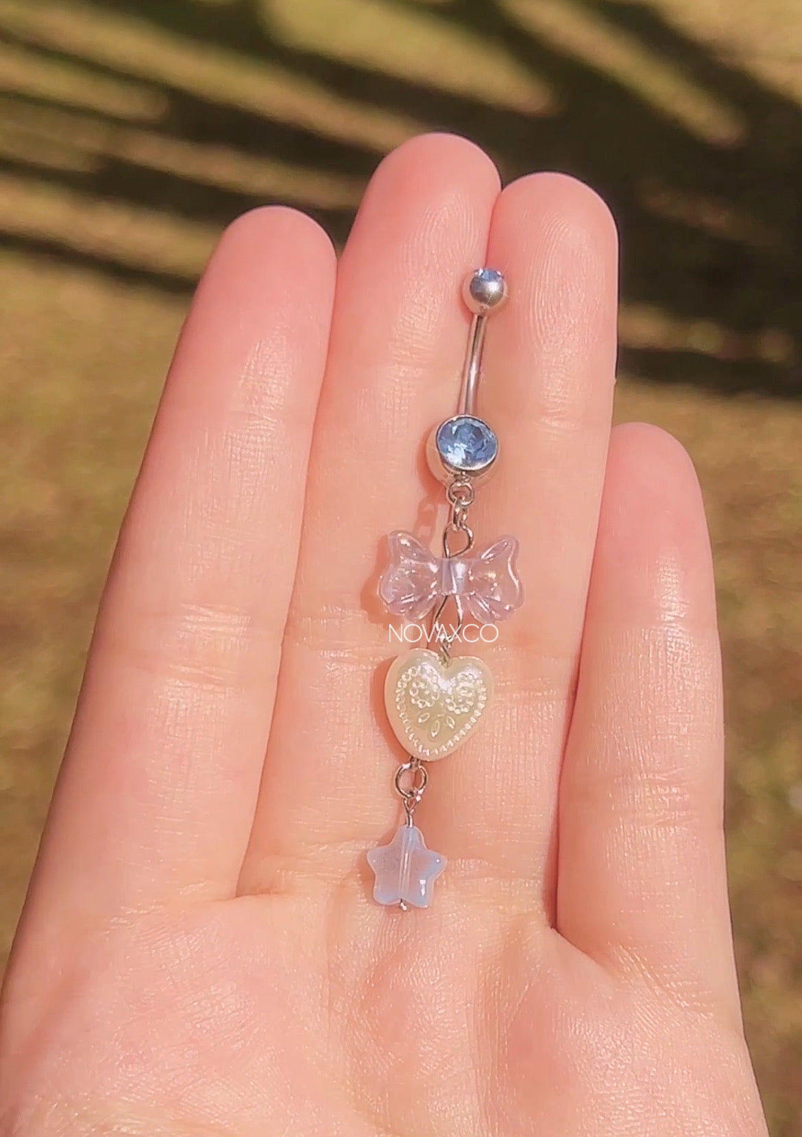 Cotton Candy Love Dangle Belly Rings