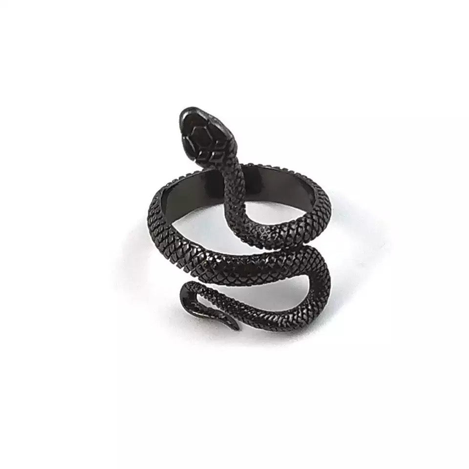 Black Snake Wrap Around Ring