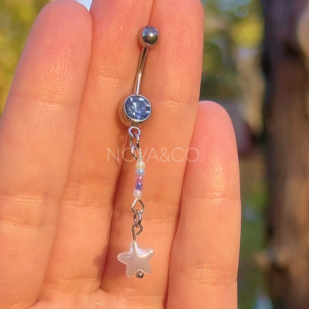 Tiny Star Beaded Belly Ring
