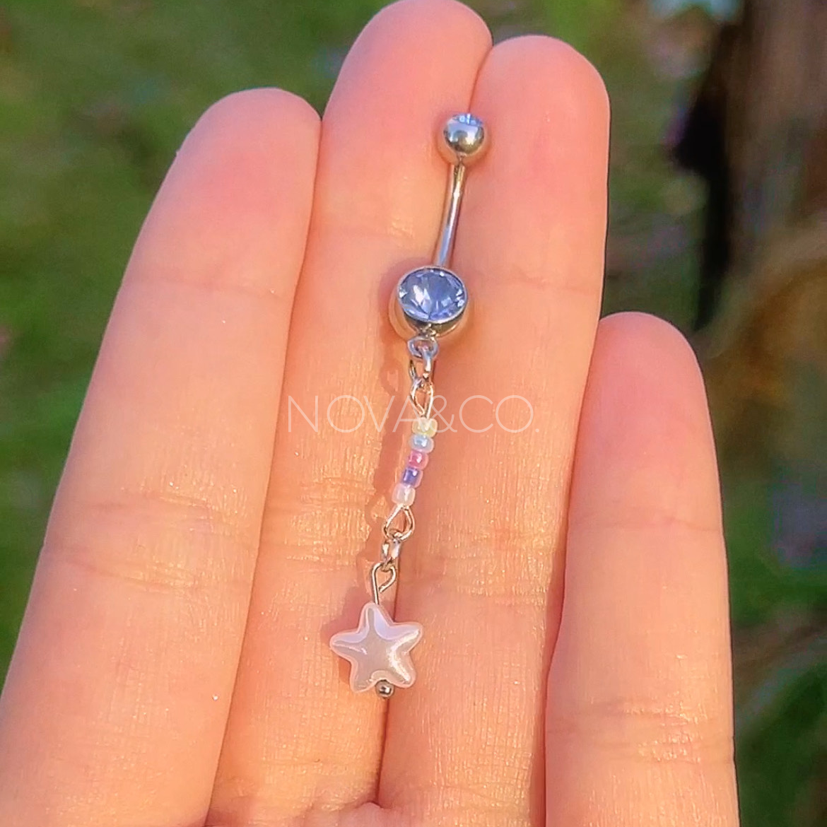 Tiny Star Beaded Belly Ring