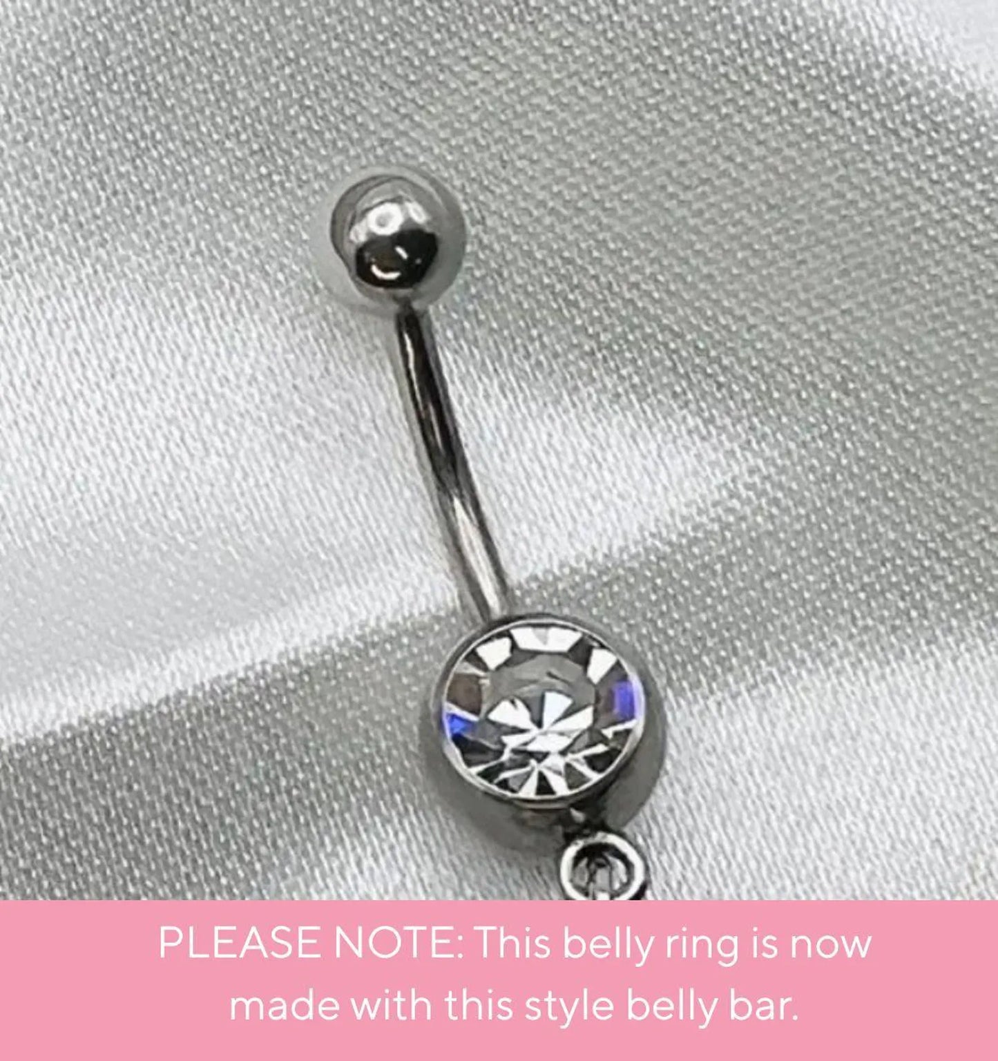 Pearl Cross Dangly Belly Button Ring