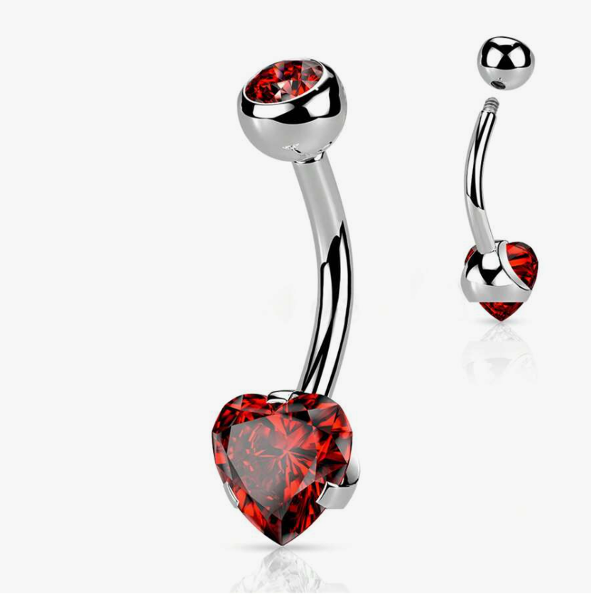 Dainty Heart Belly Ring