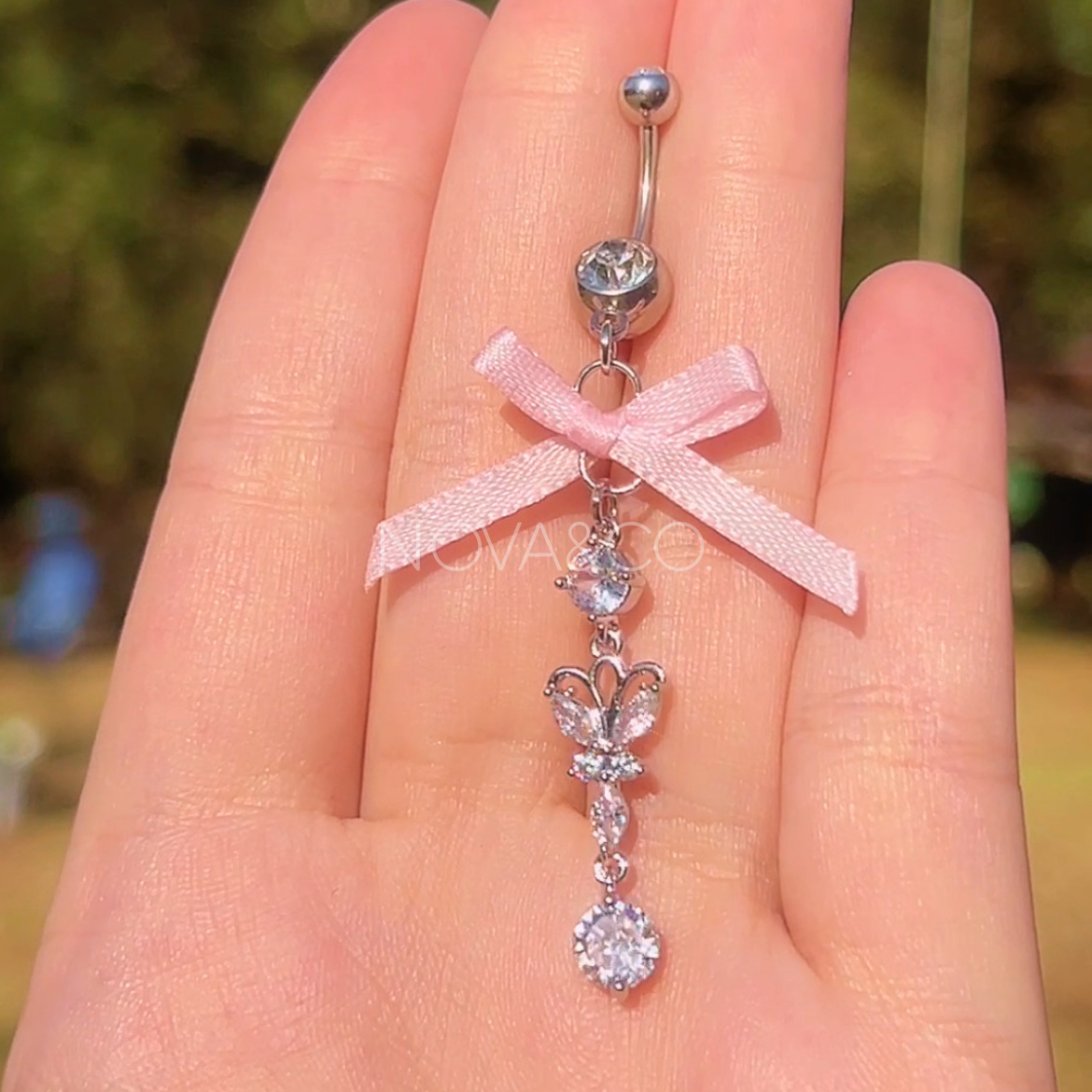 Sweetheart Butterfly Dangle Belly Ring