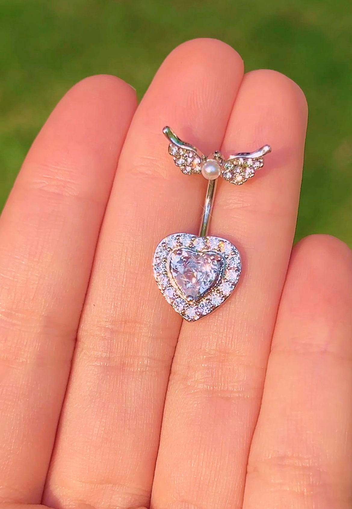 Angel Top Heart Belly Ring
