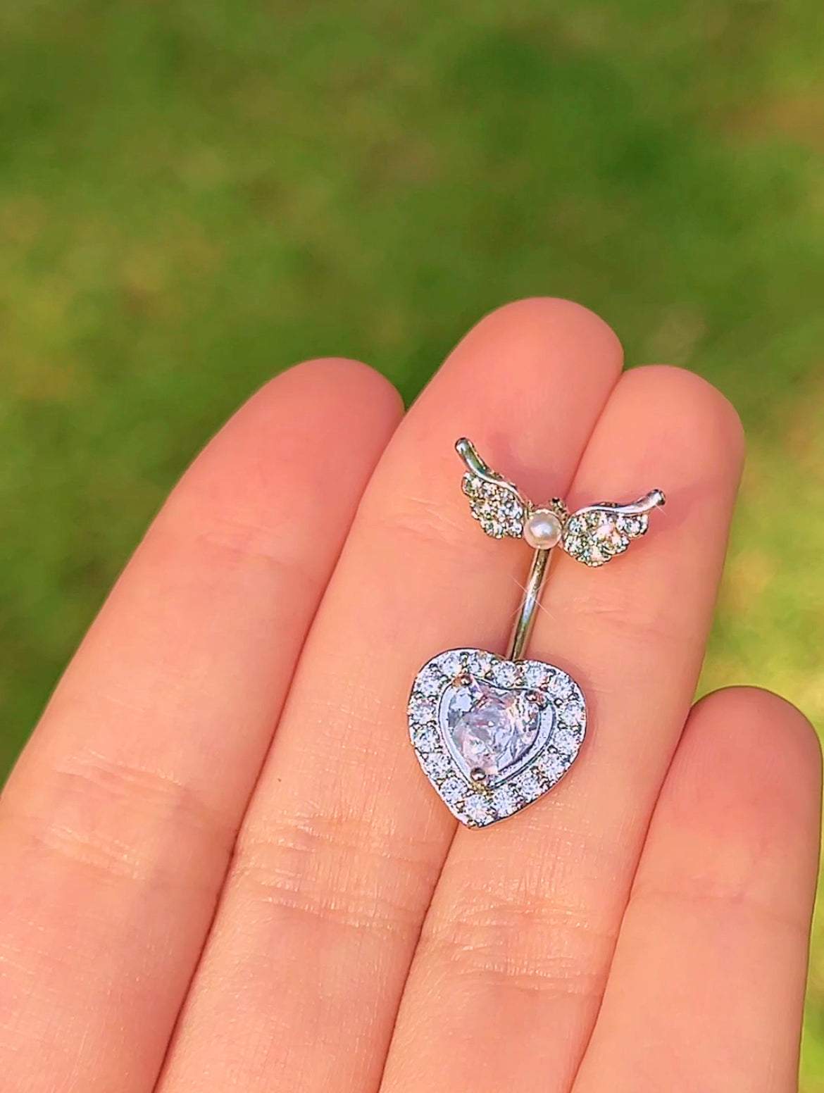 Angel Top Heart Belly Ring