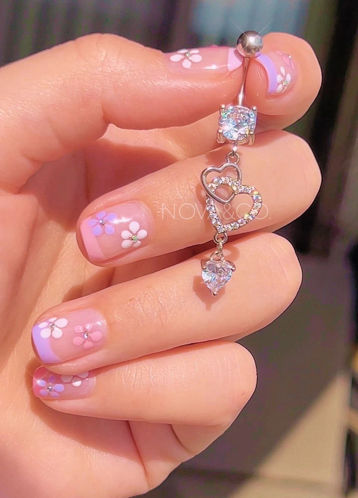 Double Heart Belly Ring