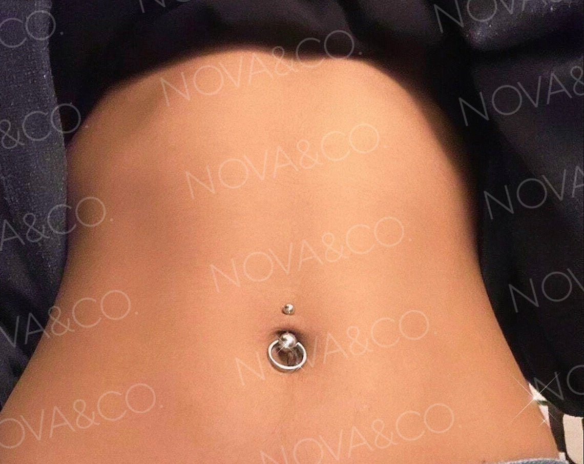 14G O Ring Surgical Steel Belly Ring