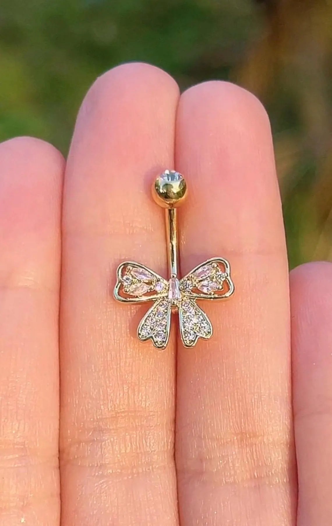Minimalist Bow Belly Ring