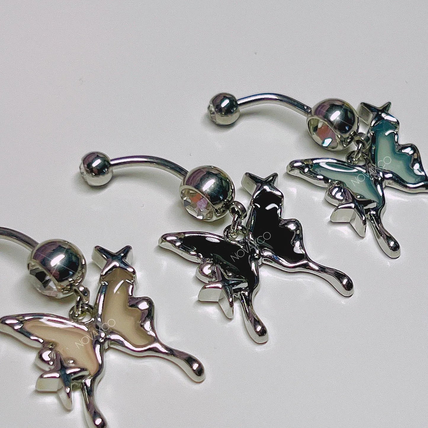Alt Butterfly Dangle Belly Ring