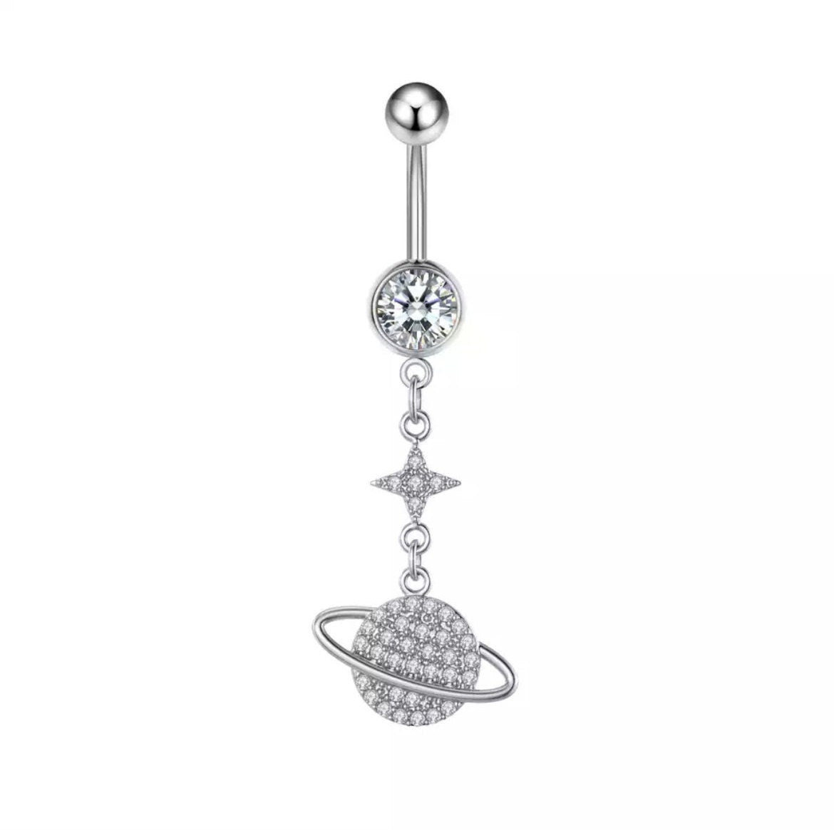 Saturn Dangle Belly Ring