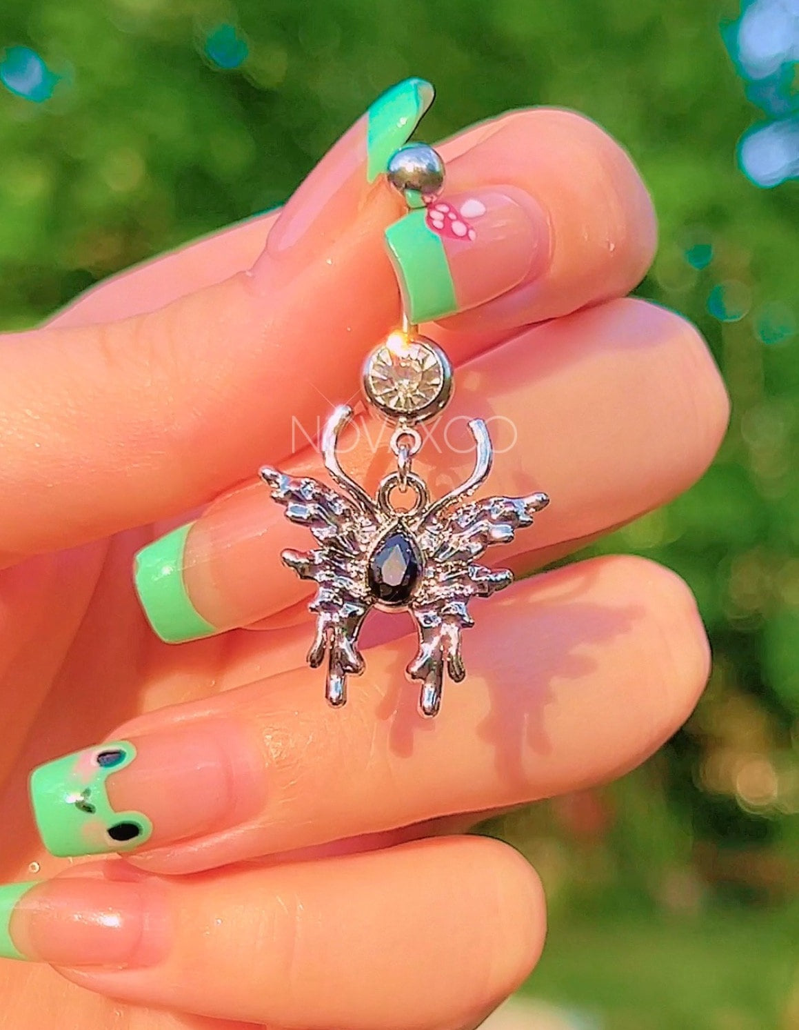 Grunge Butterfly Belly Button Ring