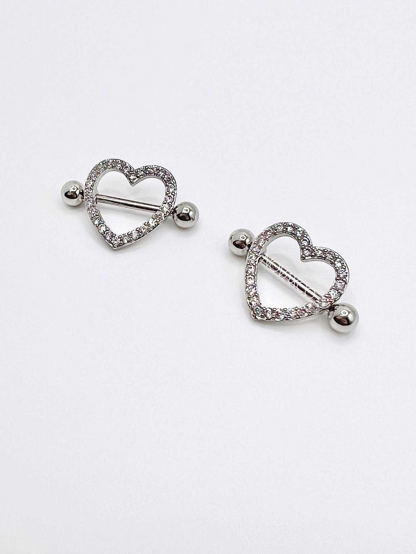 Heart Nipple Rings