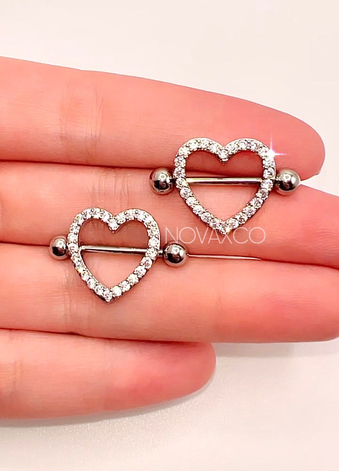 Heart Nipple Rings