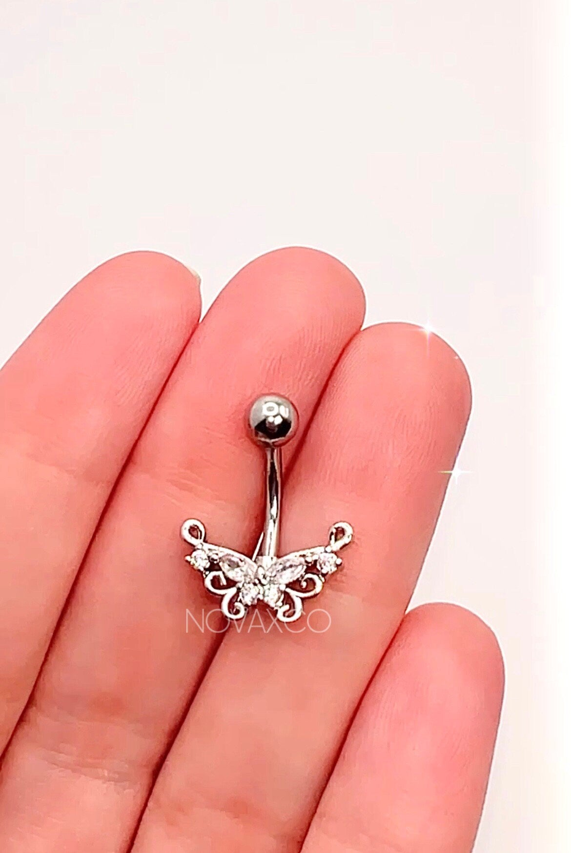 Tiny Fairy Butterfly Belly Ring