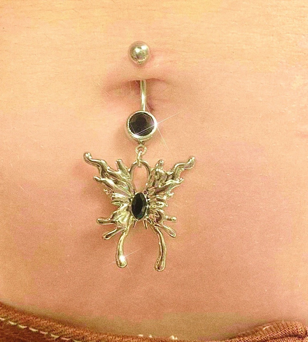 Grunge Butterfly Belly Button Ring