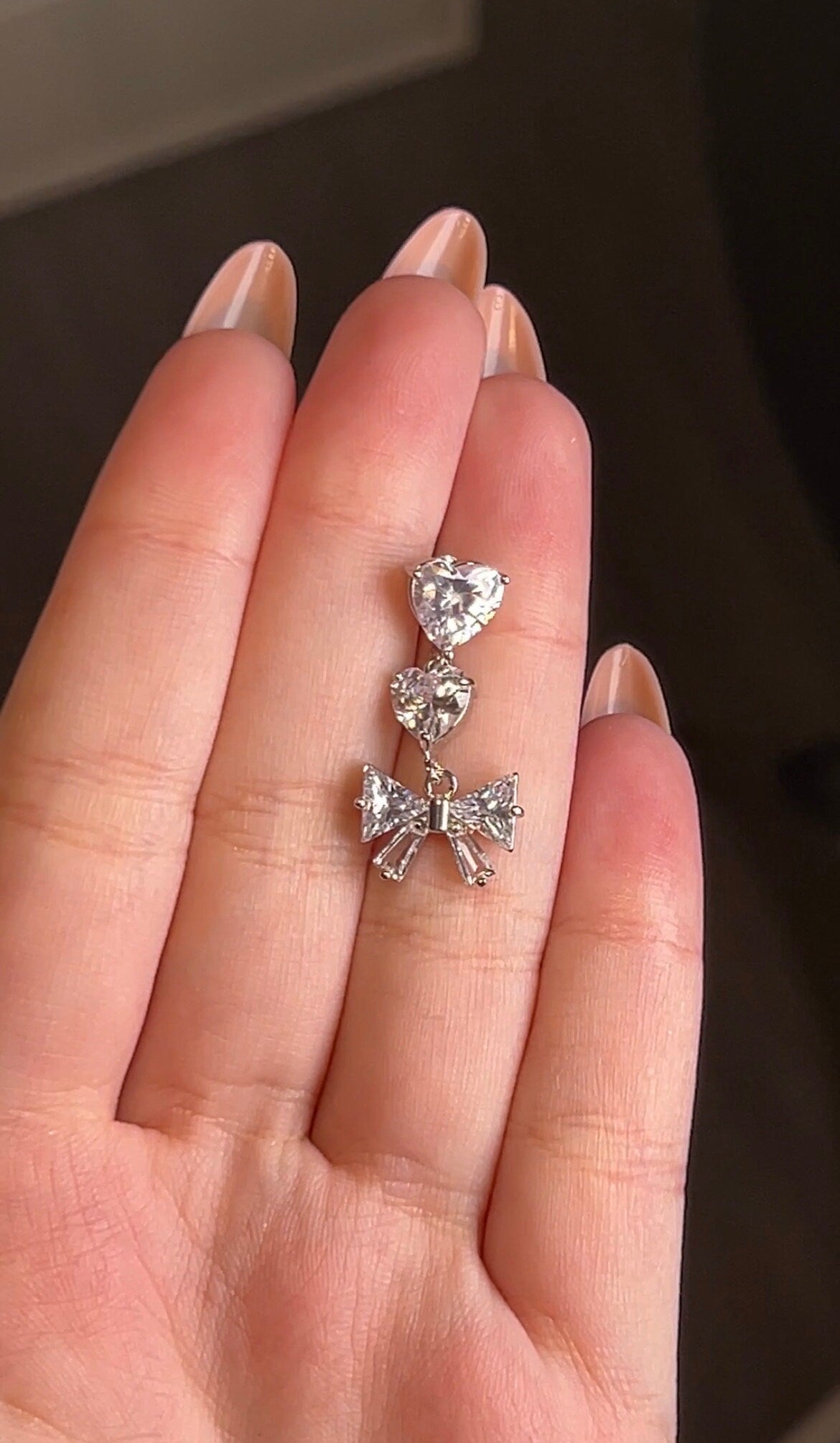 Top Down Bow Belly Button Ring