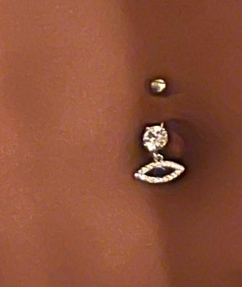 Tiny Evil Eye Belly Button Ring