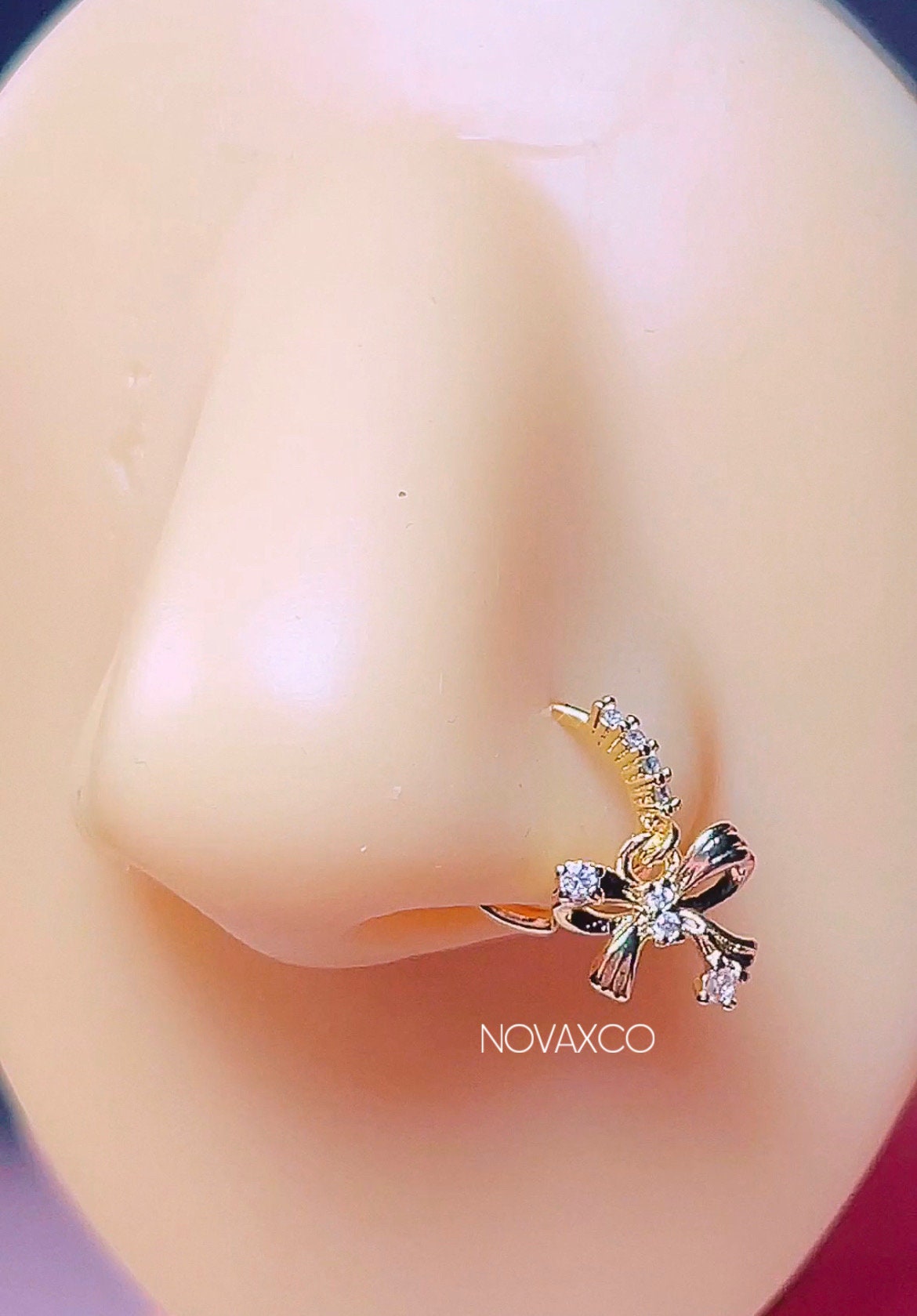 L Pin Bow Nose Stud