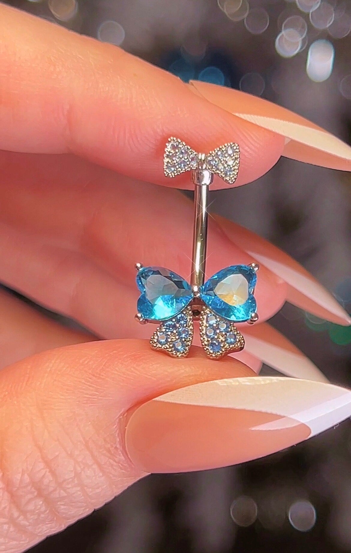 Double End Bow Belly Button Ring