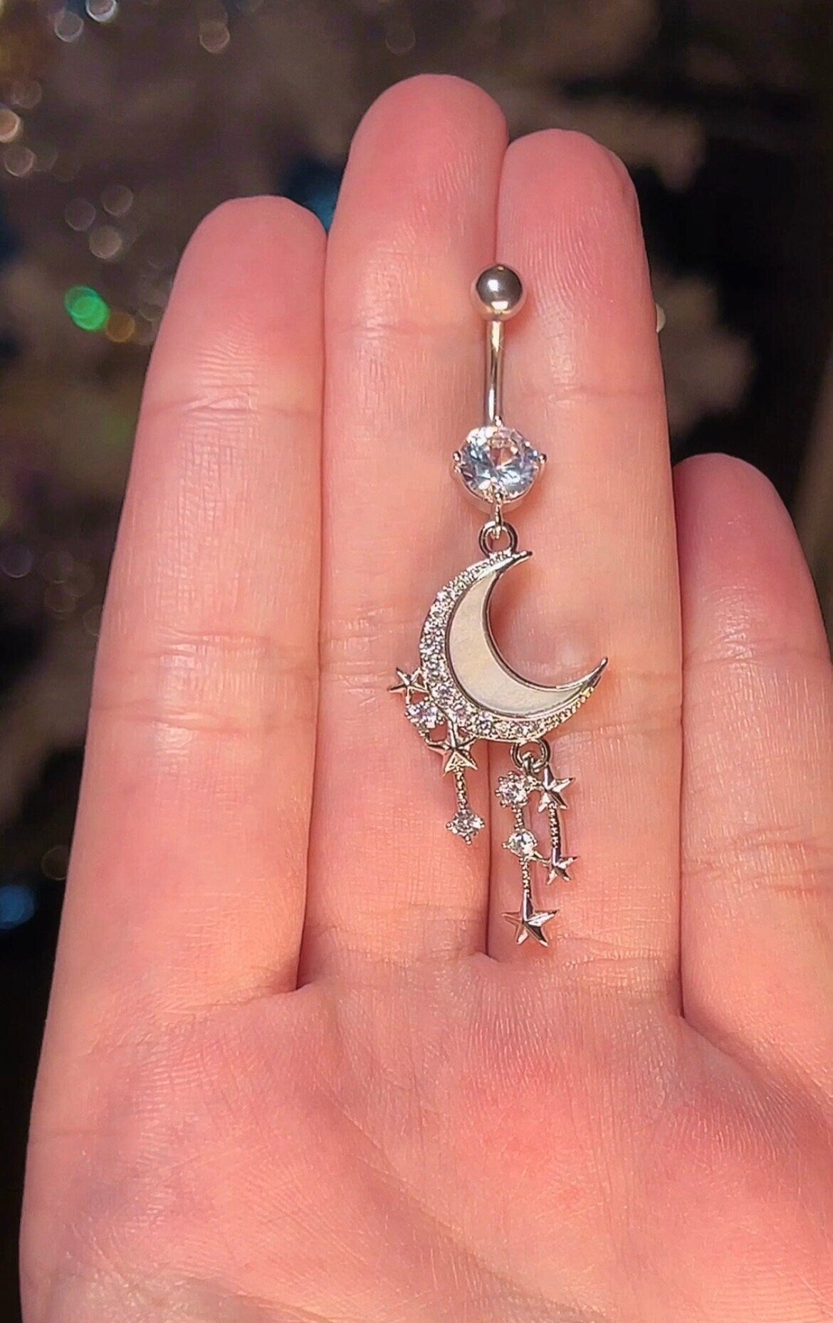 Celestial Moon Belly Ring