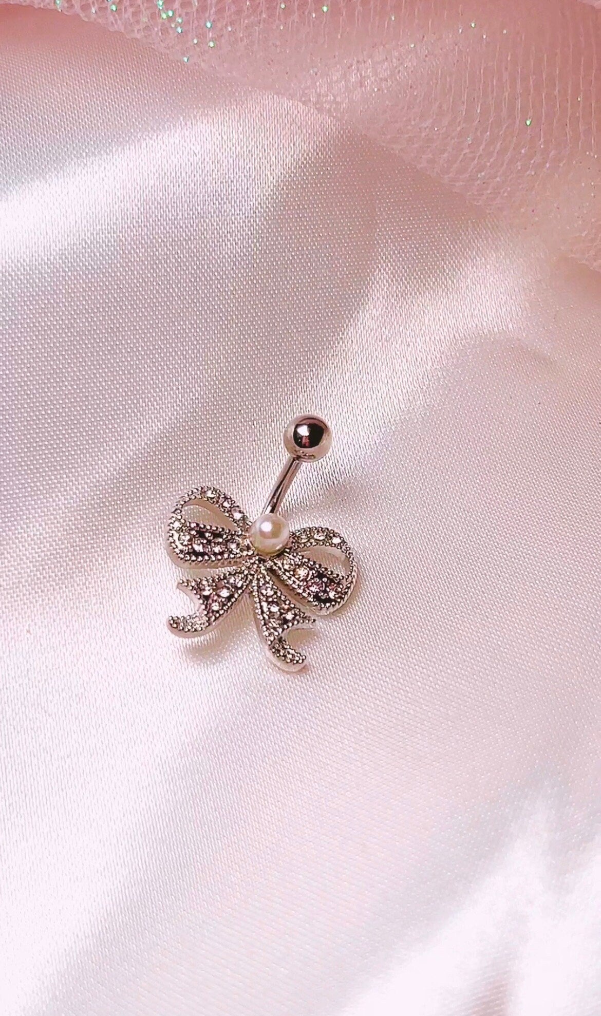 Pearl Ribbon Belly Ring