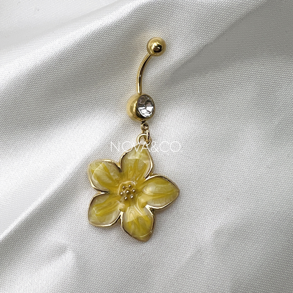 Hibiscus Flower Belly Ring