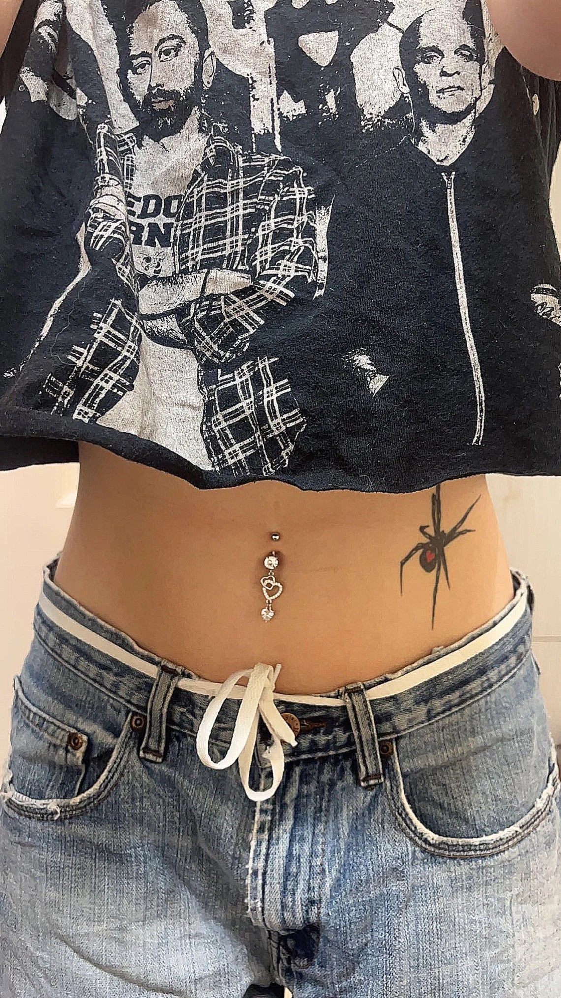 Double Heart Belly Ring