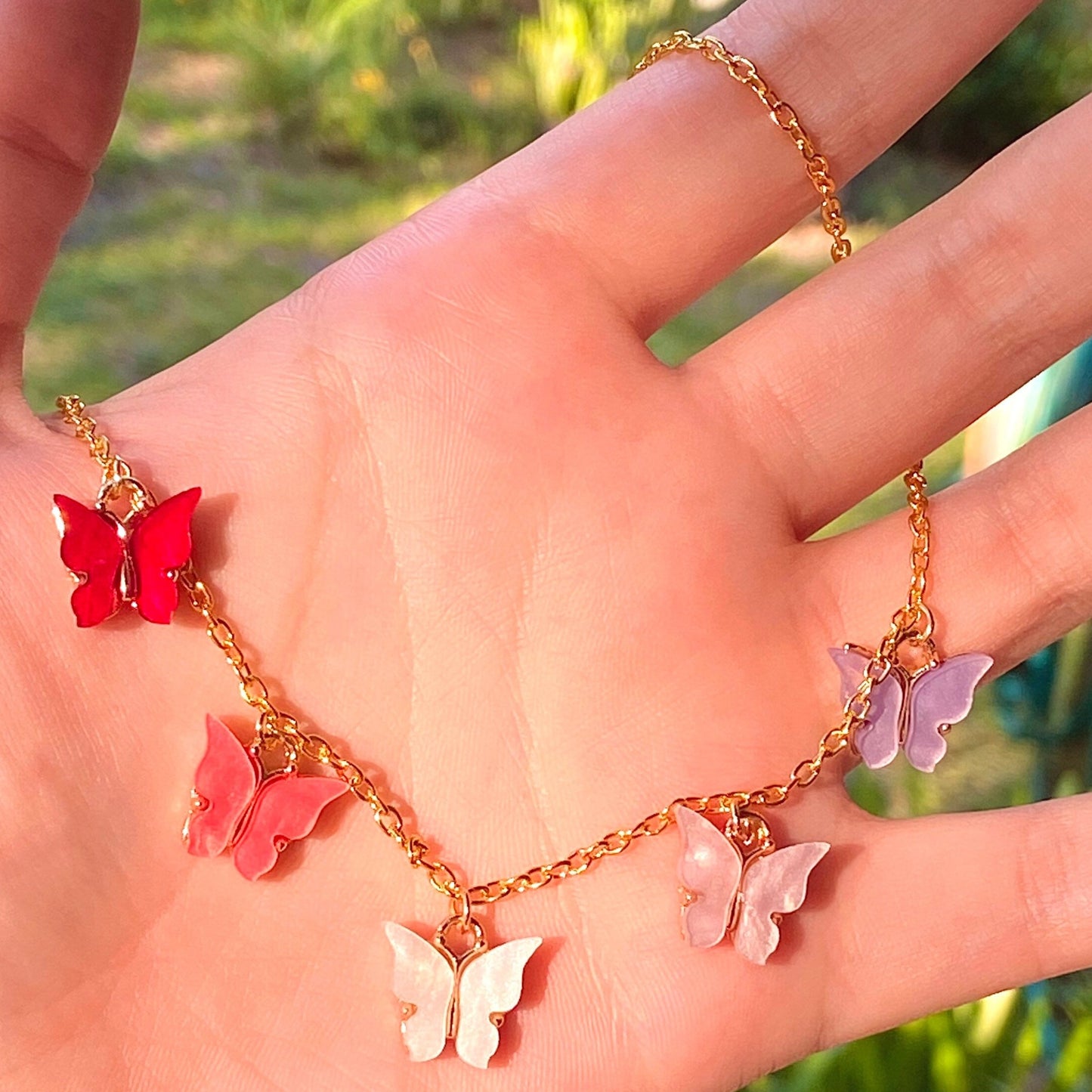 LQBTG butterfly charm necklace
