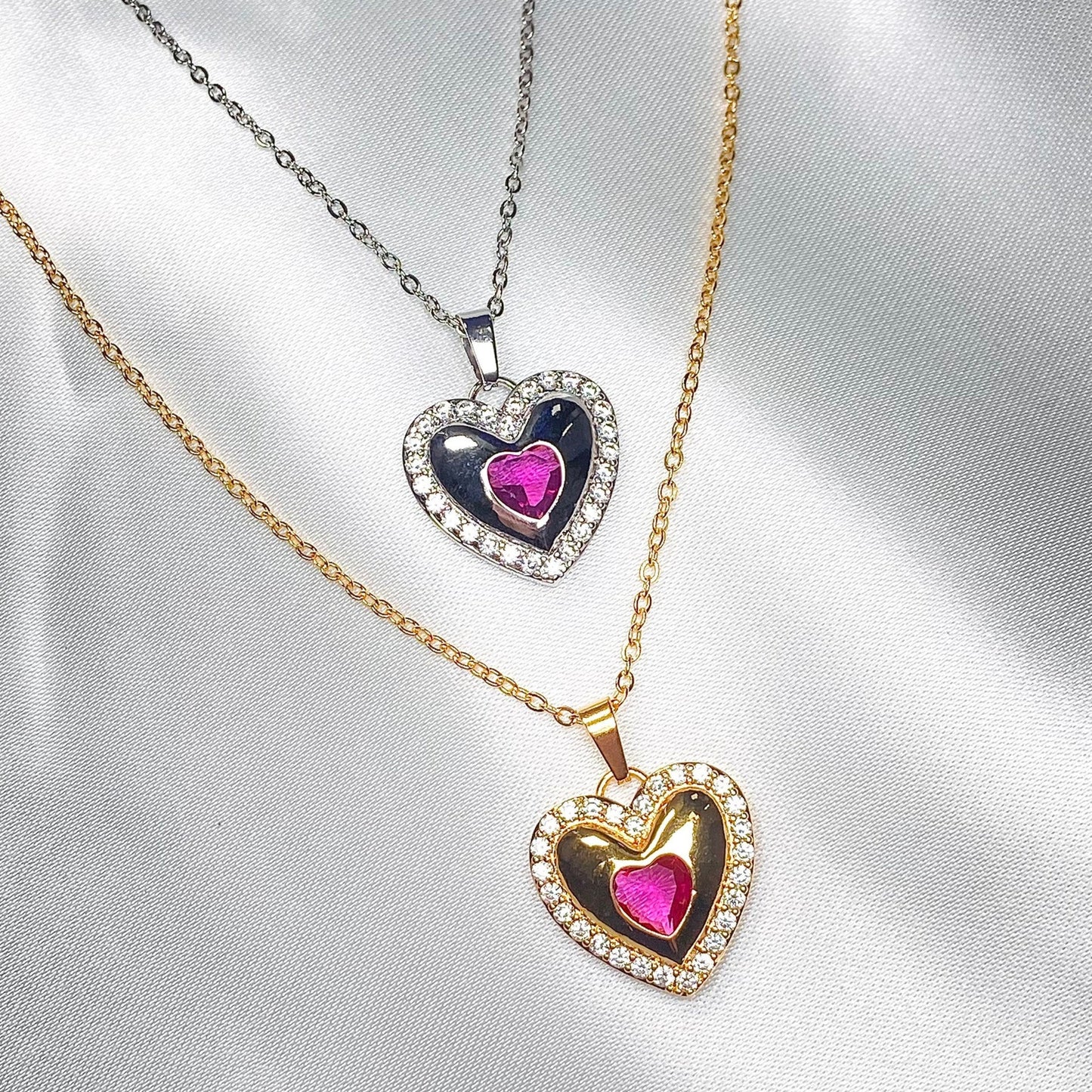 All My Love Necklace in gold and silver