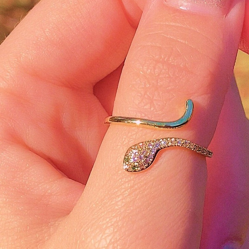 sparkly snake ring