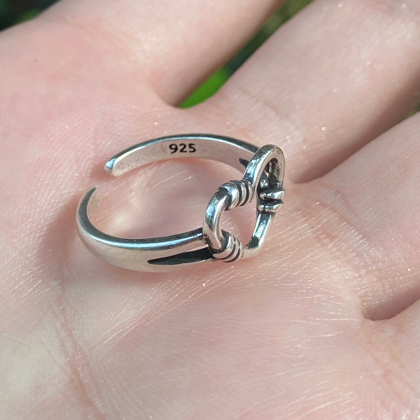 barb wire heart ring