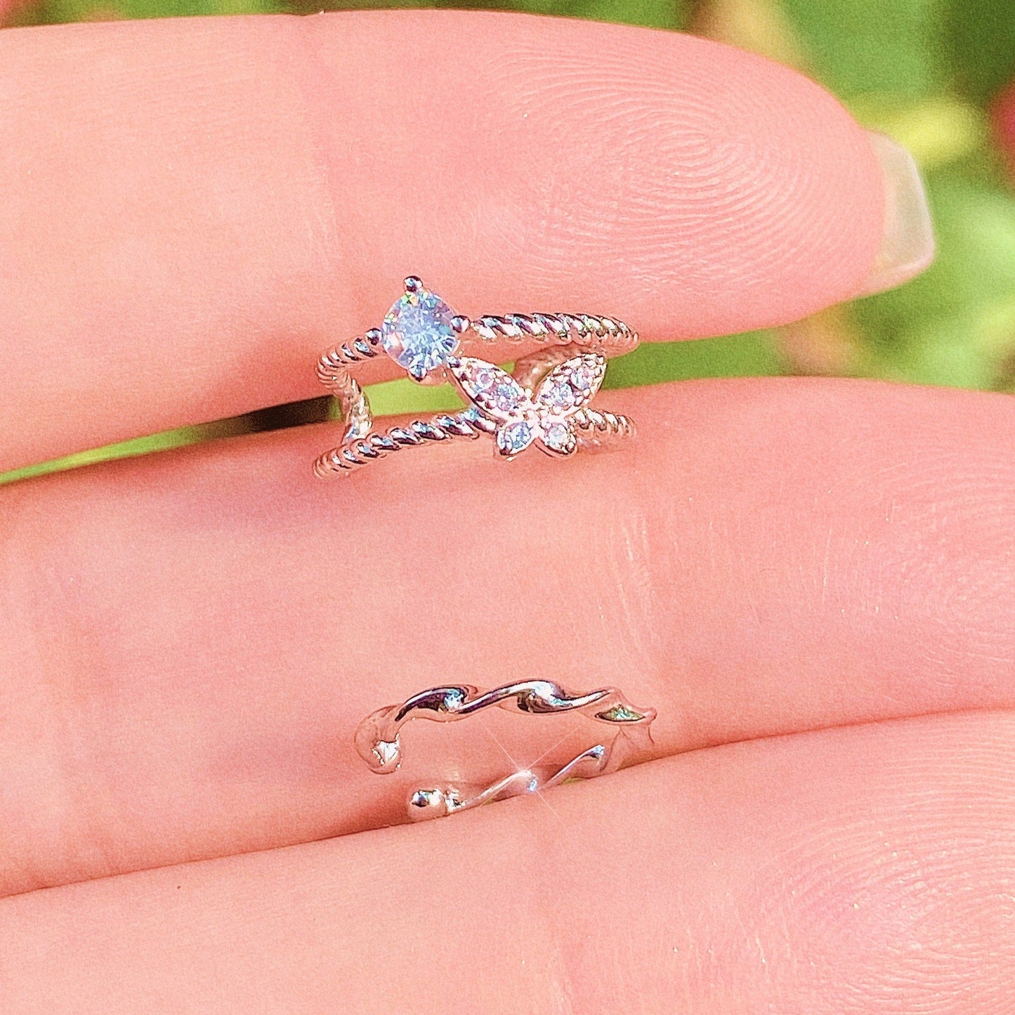 butterfly ear cuff set of two