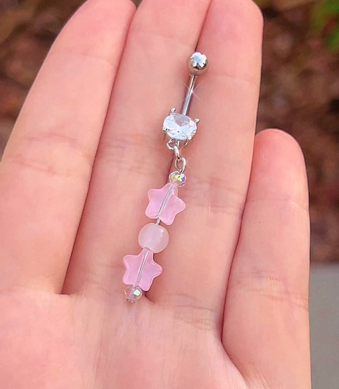 Baby Pink Star Belly Ring