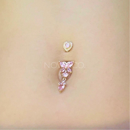Gold Butterfly Belly Ring